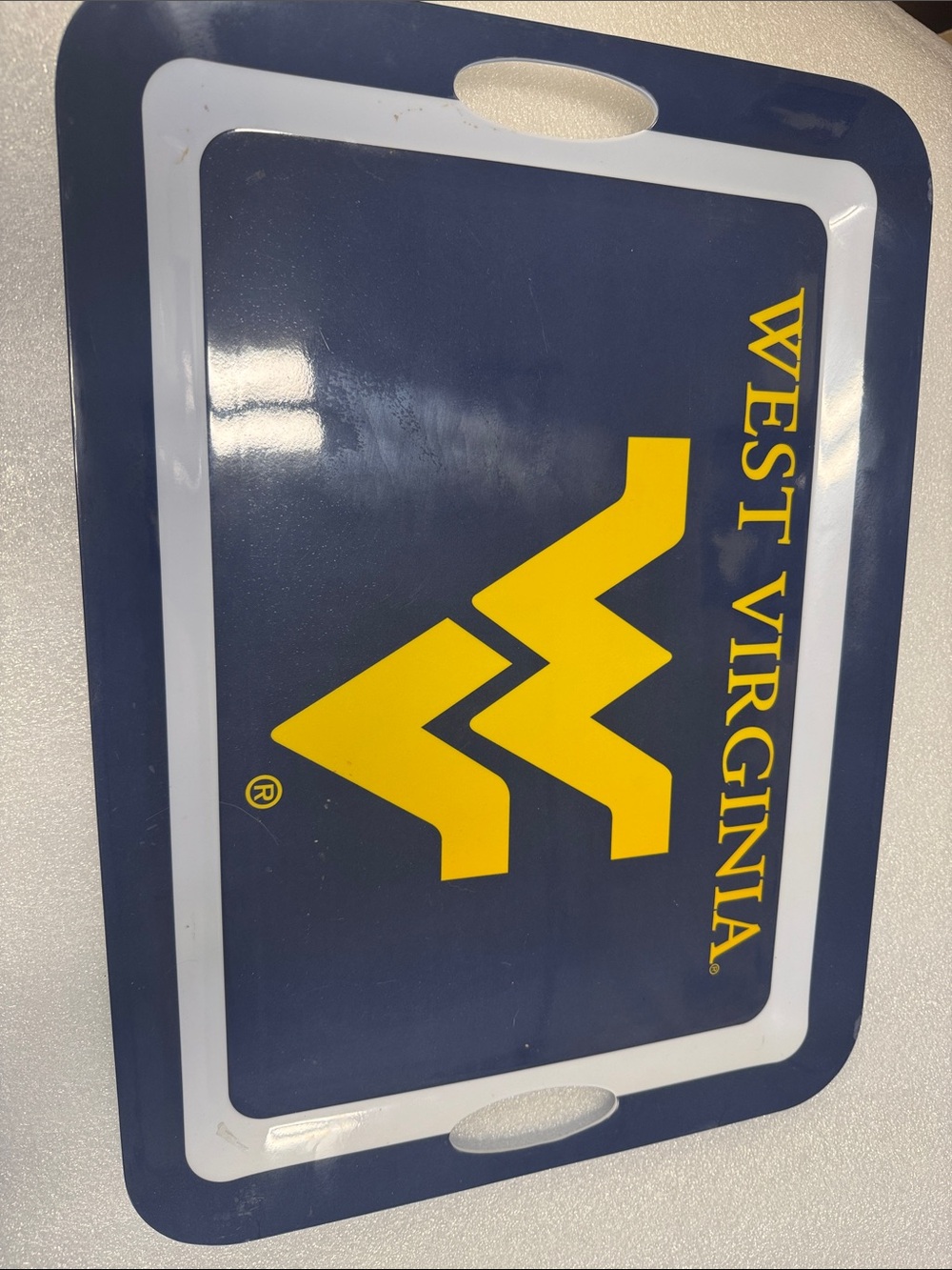WVU Navy and Gold Serving party Tray